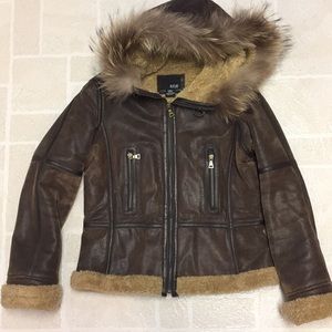 Women’s size S leather coat